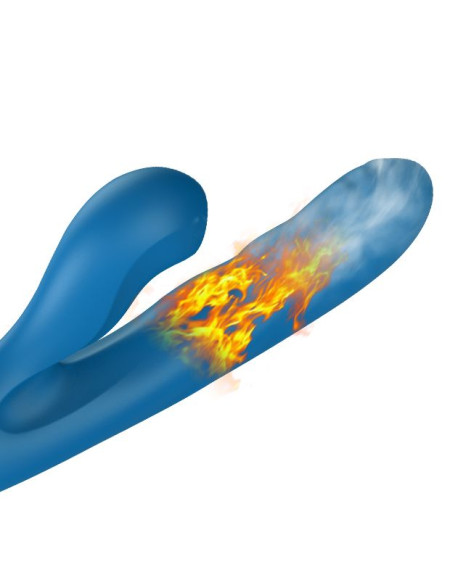 Голубой вибратор Otto с возвратно-поступательными движениями, вакуумом и подогревом - 22,2 см. Голубой вибратор Otto с возвратно-поступательными движениями, вакуумом и подогревом - 22,2 см.