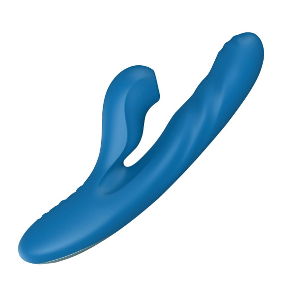 Голубой вибратор Otto с возвратно-поступательными движениями, вакуумом и подогревом - 22,2 см. Голубой вибратор Otto с возвратно-поступательными движениями, вакуумом и подогревом - 22,2 см.