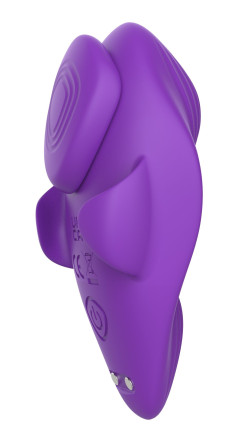 Фиолетовый вибратор в трусики с магнитной фиксацией