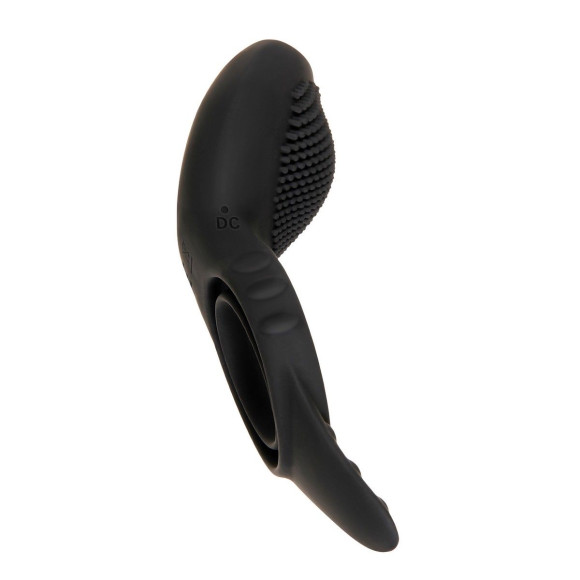 Черное эрекционное кольцо со стимулятором клитора Mr. Flicker Черное эрекционное кольцо со стимулятором клитора Mr. Flicker