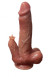 Телесный вибратор-реалистик с эффектами вращения, пенетрации и нагревом - 21 см.