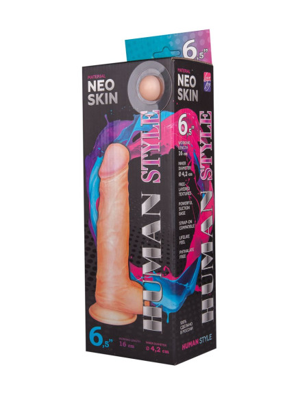 Фаллоимитатор HUMAN STYLE 6,5 с мошонкой - 19,5 см. Фаллоимитатор HUMAN STYLE 6,5 с мошонкой - 19,5 см.