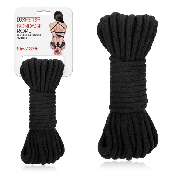 Черная хлопковая веревка для связывания Bondage Rope - 10 м. Черная хлопковая веревка для связывания Bondage Rope - 10 м.