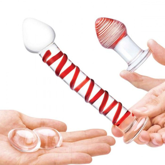 Набор из 4 стеклянных предметов Mr. Swirly Set Набор из 4 стеклянных предметов Mr. Swirly Set