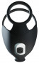 Черная вибронасадка для эрекции и стимуляции мошонки Cock ring with RC ball massager