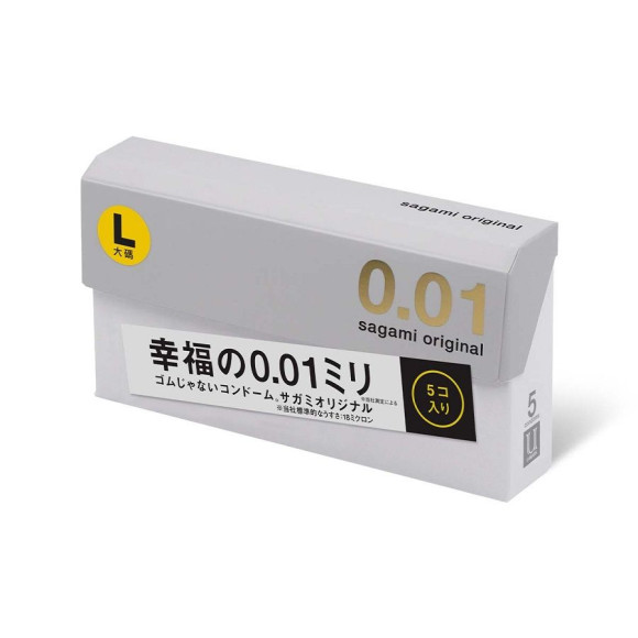 Презервативы Sagami Original 0.01 L-size увеличенного размера - 5 шт. Презервативы Sagami Original 0.01 L-size увеличенного размера - 5 шт.