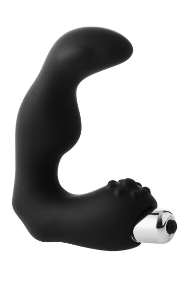 Черный вибромассажер простаты FantASStic Vibrating Prostate Massager - 11,3 см.