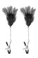 Зажимы для сосков с черными перьями Sweet Caress Feather Nipple Clumps Зажимы для сосков с черными перьями Sweet Caress Feather Nipple Clumps