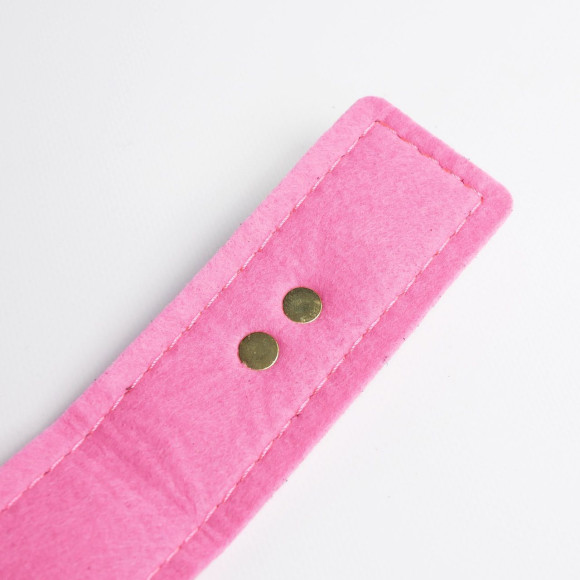 Черно-розовый ошейник с золотистой фурнитурой Черно-розовый ошейник с золотистой фурнитурой