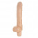 Телесный вибратор с изогнутым кончиком Penetrator Curve Dong 7.5  - 19 см.