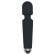 Черный перезаряжаемый wand-вибратор - 20 см. Черный перезаряжаемый wand-вибратор - 20 см.