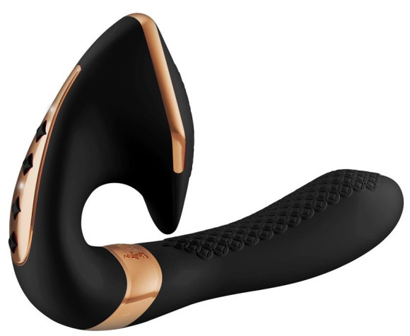 Черный вибростимулятор SOYO - 17 см. Черный вибростимулятор SOYO - 17 см.