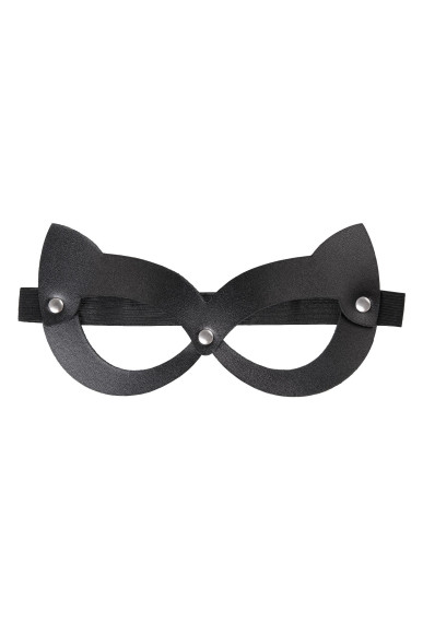 Черная открытая маска с ушками кошки Черная открытая маска с ушками кошки