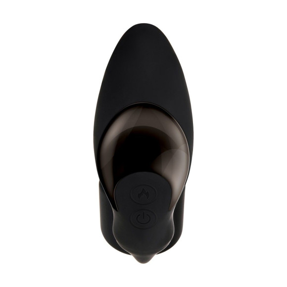 Черный вибромассажер простаты с эрекционным кольцом Strapped & Tapped Черный вибромассажер простаты с эрекционным кольцом Strapped & Tapped