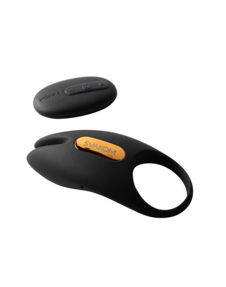 Черное эрекционное кольцо с вибрацией и пультом ДУ Winni 2 Черное эрекционное кольцо с вибрацией и пультом ДУ Winni 2