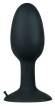 Чёрная анальная пробка со смещенным центром тяжести - 13 см. Чёрная анальная пробка со смещенным центром тяжести - 13 см.