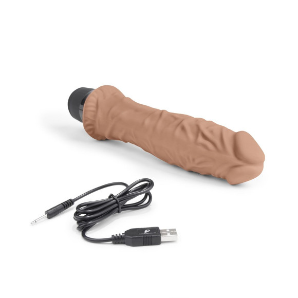 Кофейный вибратор-реалистик 8 Girthy Realistic Vibrator - 24,5 см. Кофейный вибратор-реалистик 8 Girthy Realistic Vibrator - 24,5 см.
