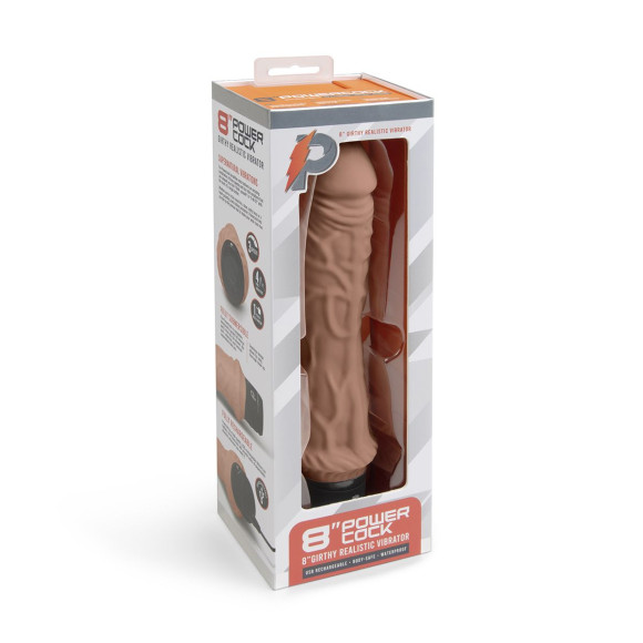 Кофейный вибратор-реалистик 8 Girthy Realistic Vibrator - 24,5 см. Кофейный вибратор-реалистик 8 Girthy Realistic Vibrator - 24,5 см.