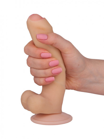 Фаллоимитатор REAL Standard с полузакрытой головкой - 18 см. Фаллоимитатор REAL Standard с полузакрытой головкой - 18 см.