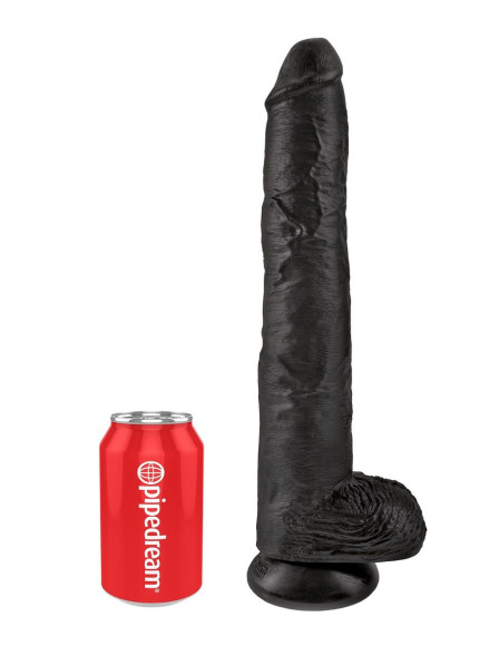 Чёрный фаллоимитатор-гигант 14 Cock with Balls - 37,5 см. Чёрный фаллоимитатор-гигант 14 Cock with Balls - 37,5 см.