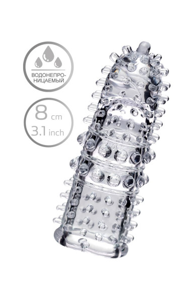 Прозрачная рельефная насадка на палец Arbo - 8 см. Прозрачная рельефная насадка на палец Arbo - 8 см.