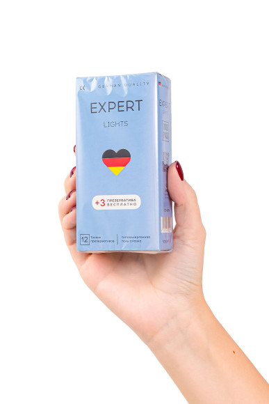 Ультратонкие презервативы EXPERT Lights - 12 шт.(+3 в подарок) Ультратонкие презервативы EXPERT Lights - 12 шт.(+3 в подарок)