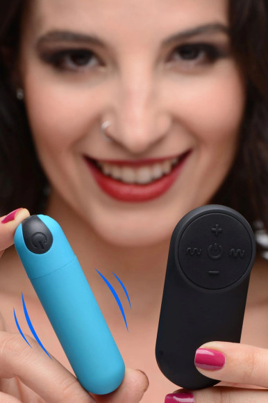 Голубая вибропуля с пультом ДУ 21X Vibrating Bullet with Remote Control Голубая вибропуля с пультом ДУ 21X Vibrating Bullet with Remote Control