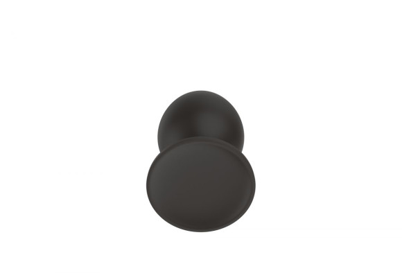 Черная малая силиконовая анальная пробка с ребрышками на кончике Черная малая силиконовая анальная пробка с ребрышками на кончике