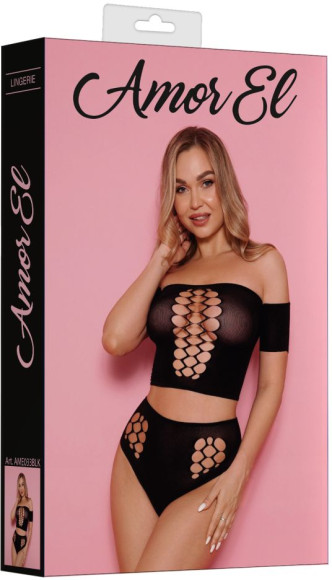 Оригинальный комплект с имитацией шнуровки: топ и трусики Оригинальный комплект с имитацией шнуровки: топ и трусики