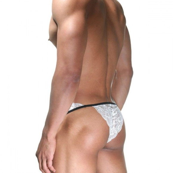 Мужские трусы-тонги с кружевом Мужские трусы-тонги с кружевом