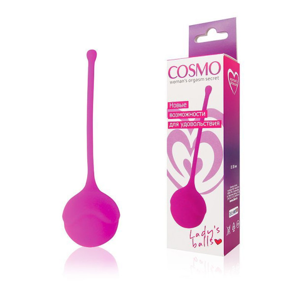 Розовый вагинальный шарик Cosmo Розовый вагинальный шарик Cosmo
