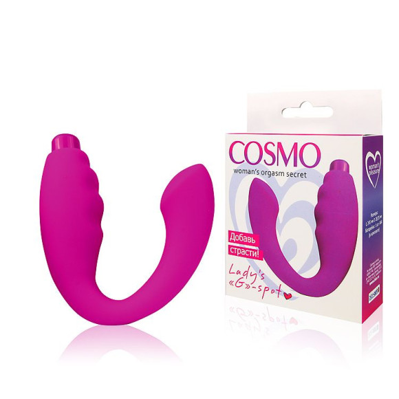 Ярко-розовый изогнутый вибромассажер Ярко-розовый изогнутый вибромассажер