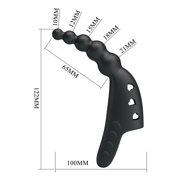 Черный вибратор на палец Jordin - 12,2 см. Черный вибратор на палец Jordin - 12,2 см.