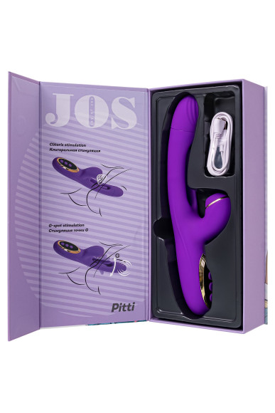 Фиолетовый вибратор с вакуумной стимуляцией и язычком Pitti - 24 см. Фиолетовый вибратор с вакуумной стимуляцией и язычком Pitti - 24 см.
