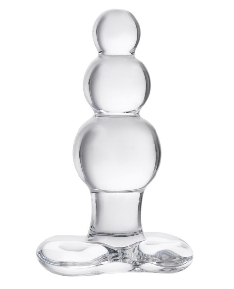 Прозрачная анальная втулка-ёлочка из стекла - 10,5 см. Прозрачная анальная втулка-ёлочка из стекла - 10,5 см.