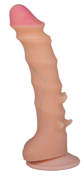 Фаллоимитатор REAL Standard с шипами - 21 см. Фаллоимитатор REAL Standard с шипами - 21 см.