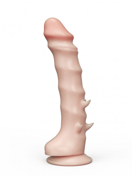Фаллоимитатор REAL Standard с шипами - 21 см. Фаллоимитатор REAL Standard с шипами - 21 см.