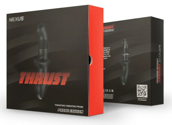 Черный вибромассажер простаты Nexus Thrust с возвратно-поступательными движениями Черный вибромассажер простаты Nexus Thrust с возвратно-поступательными движениями