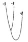 Черные зажимы на соски и клитор на цепочке Deluxe Nipple & Clit Clamps