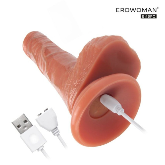 Телесный вибратор-реалистик с возвратно-поступательными движениями - 20 см. Телесный вибратор-реалистик с возвратно-поступательными движениями - 20 см.