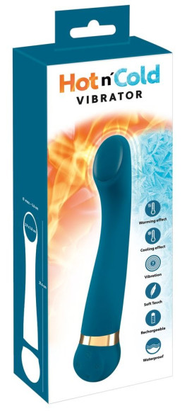 Бирюзовый вибромассажер с температурными режимами Hot n Cold Vibrator - 21,6 см. Бирюзовый вибромассажер с температурными режимами Hot n Cold Vibrator - 21,6 см.