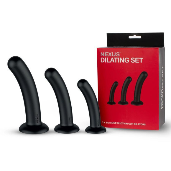 Набор из 3 черных анальных втулок Dilating Set Набор из 3 черных анальных втулок Dilating Set
