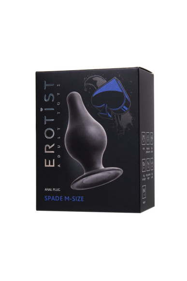 Черная анальная втулка Spade M - 10 см. Черная анальная втулка Spade M - 10 см.