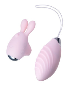 Нежно-розовый набор VITA: вибропуля и вибронасадка на палец 