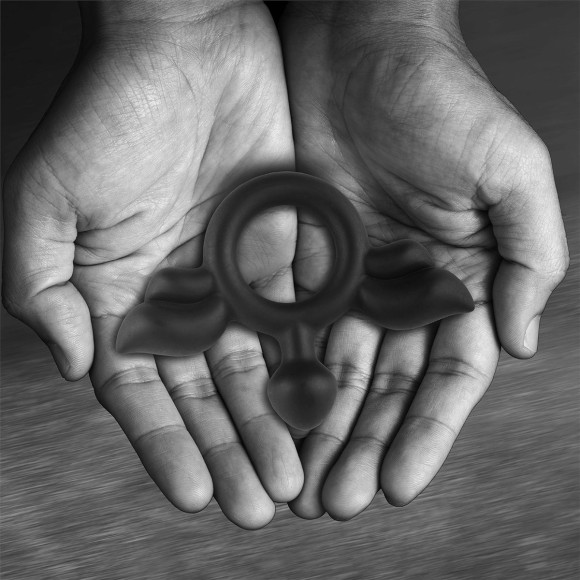 Черное эрекционное кольцо с крыльями Rooster Jeliel Angel Черное эрекционное кольцо с крыльями Rooster Jeliel Angel