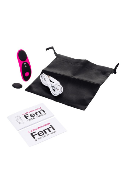 Розово-черный вибростимулятор в трусики Lovense Ferri Розово-черный вибростимулятор в трусики Lovense Ferri