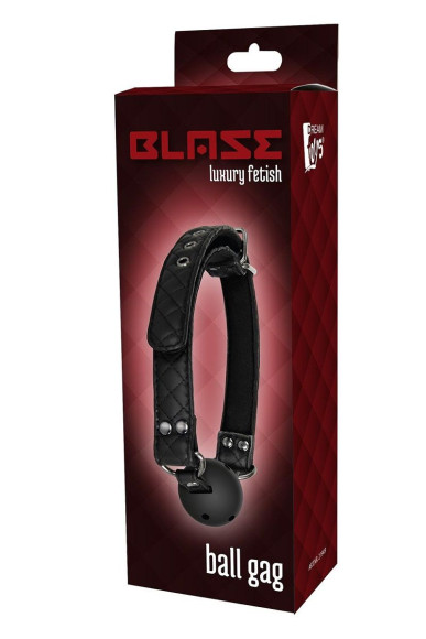 Черный кляп-шарик BALL GAG DIAMOND 