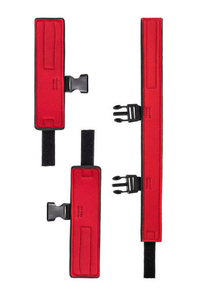 Черный ошейник с наручниками на липучках Черный ошейник с наручниками на липучках