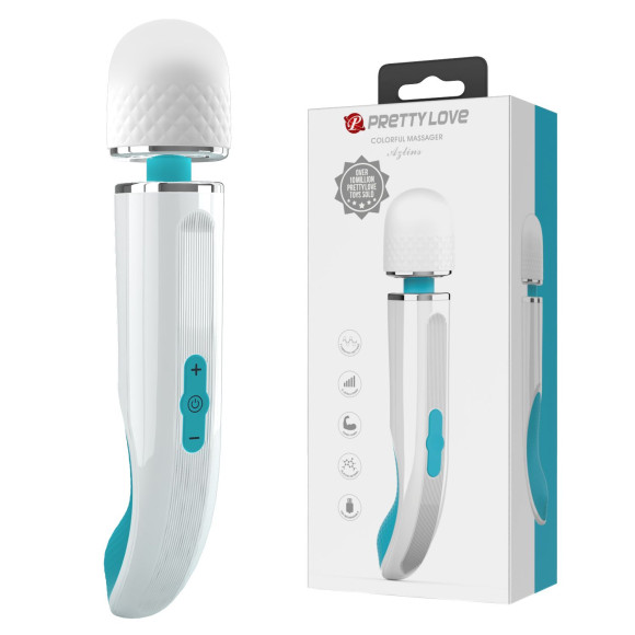 Белый wand-вибратор Azlins - 24 см. Белый wand-вибратор Azlins - 24 см.