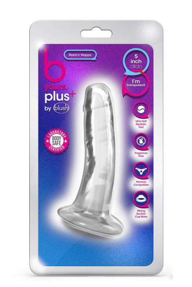 Прозрачный анальный фаллоимитатор Hard n Happy - 13,9 см. Прозрачный анальный фаллоимитатор Hard n Happy - 13,9 см.